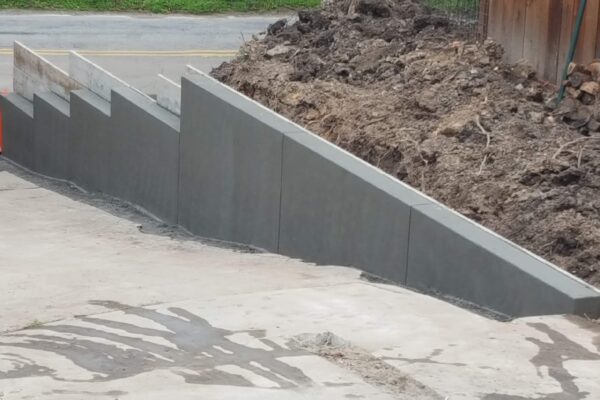 Concrete Driveway Wall